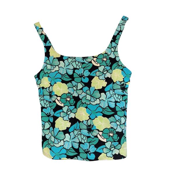 Lands' End Other - Lands End Tankini Top Swim Suit Women 8 Floral Blue Green Vacation Summer Floral